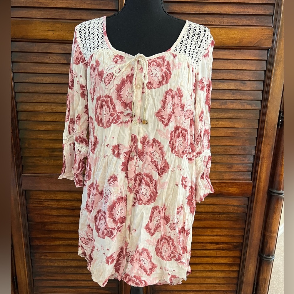 🌸NWT🌸 Billabong Sunny Days Women’s High Low 3/4 Sleeve Dress Size Small